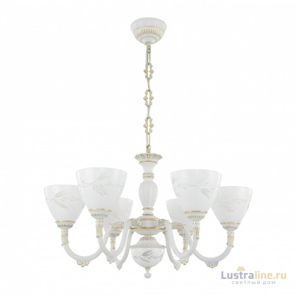 Подвесная люстра Arte Milano 341837/6 WT+G Подвесная люстра Arte Milano 341837/6 WT+G