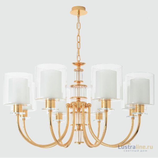 Подвесная люстра Crystal Lux ELENA SP8 GOLD Подвесная люстра Crystal Lux ELENA SP8 GOLD