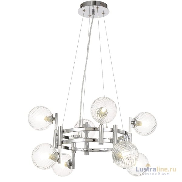 Подвесная люстра Crystal Lux LUXURY SP8 CHROME