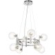 Подвесная люстра Crystal Lux LUXURY SP8 CHROME