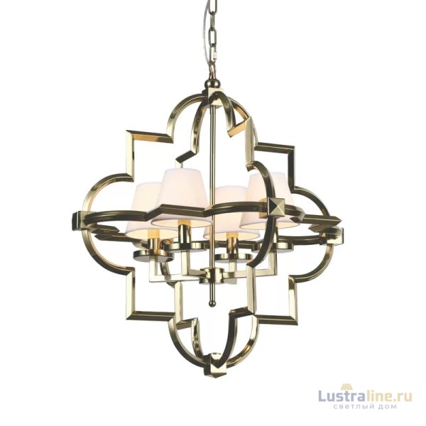 Подвесная люстра Delight Collection Mandeville KM0728P-4M brass/white