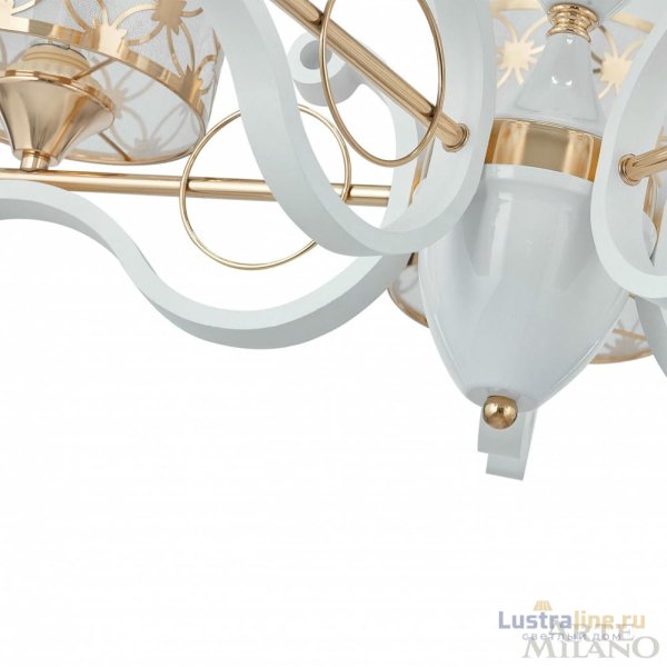 Подвесная люстра Arte Milano Florentia-3097 303097/6 Wh/Gd Подвесная люстра Arte Milano Florentia-3097 303097/6 Wh/Gd
