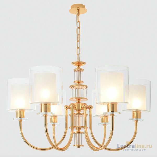 Подвесная люстра Crystal Lux ELENA SP6 GOLD