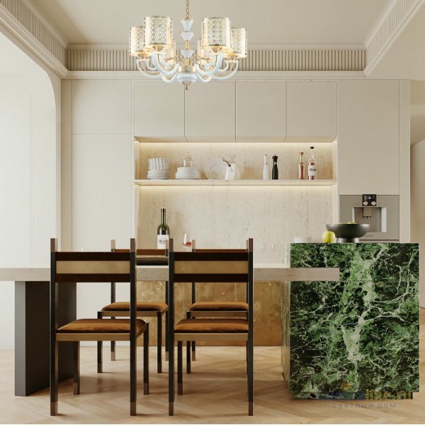 Подвесная люстра Arte Milano Florentia-8857 308857/6 Wh/Gd Подвесная люстра Arte Milano Florentia-8857 308857/6 Wh/Gd