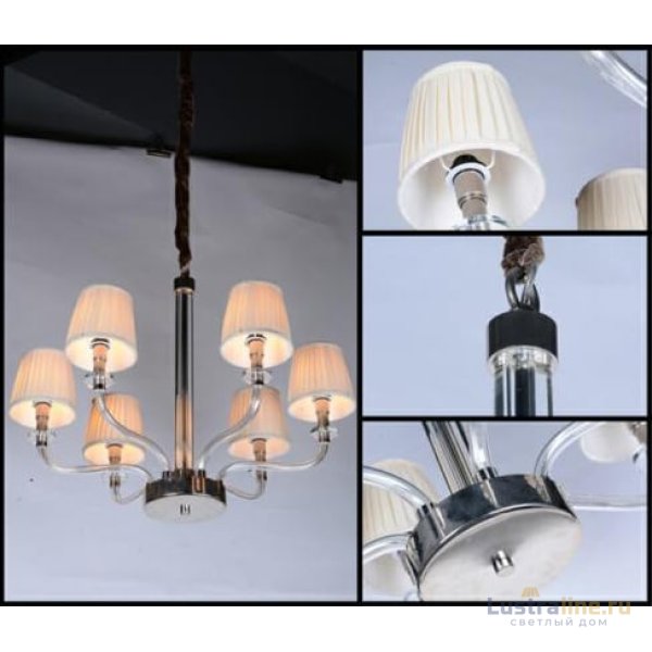 Подвесная люстра Delight Collection BRCH9021-6 nickel Подвесная люстра Delight Collection BRCH9021-6 nickel