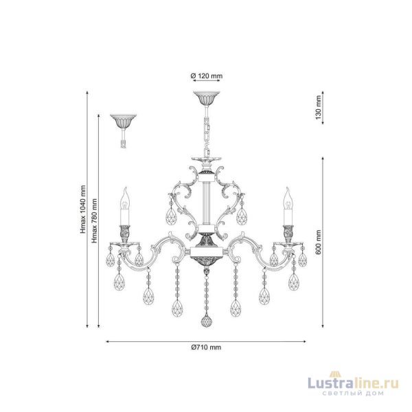 Подвесная люстра Lucia Tucci Barletta 1730.8 Antique Подвесная люстра Lucia Tucci Barletta 1730.8 Antique