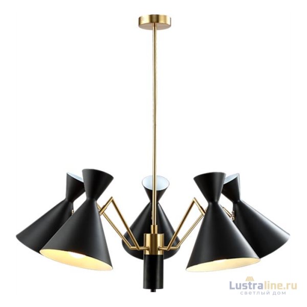 Подвесная люстра Crystal Lux Joven SP5 Gold/Black Подвесная люстра Crystal Lux Joven SP5 Gold/Black