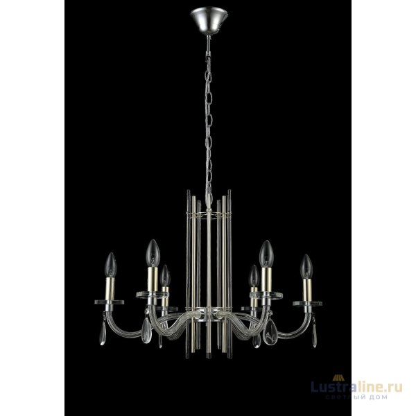 Подвесная люстра Crystal Lux AURELIO SP6 GOLD+CHROME/TRANSPARENT