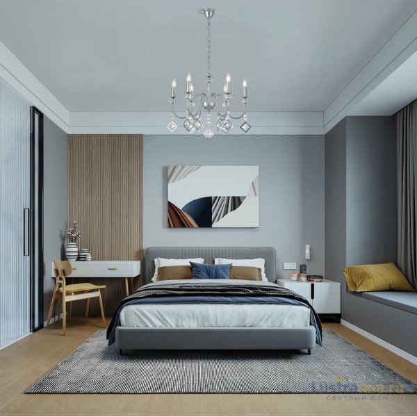 Подвесная люстра Arte Milano 342101/6 CR Подвесная люстра Arte Milano 342101/6 CR