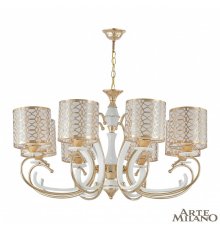 Подвесная люстра Arte Milano Florentia-1237 301237/8 Wh/Gd