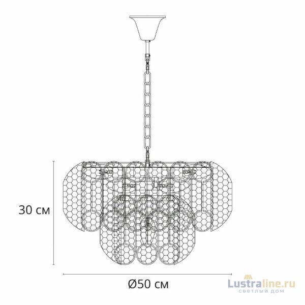 Подвесная люстра Arte Lamp Evelyn A4073LM-7PB Подвесная люстра Arte Lamp Evelyn A4073LM-7PB