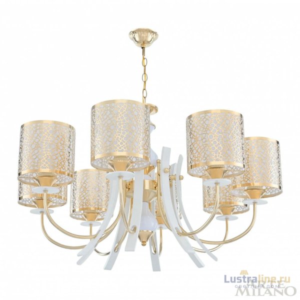 Подвесная люстра Arte Milano Florentia-6067 306067/8 Wh/Gd Подвесная люстра Arte Milano Florentia-6067 306067/8 Wh/Gd