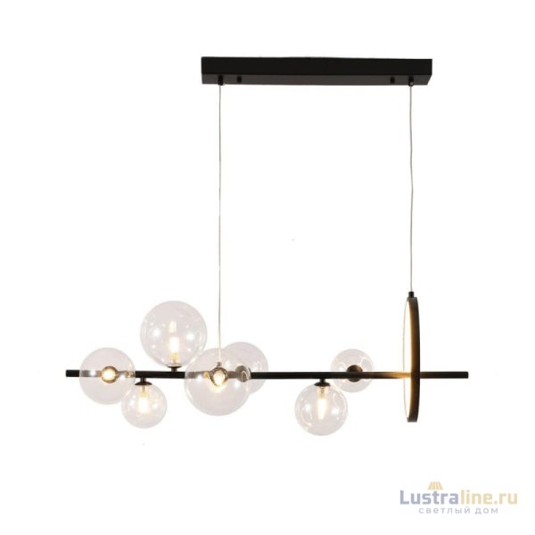 Подвесная люстра Delight Collection Art Deco Bubble KG1233P-7 black/clear Подвесная люстра Delight Collection Art Deco Bubble KG1233P-7 black/clear