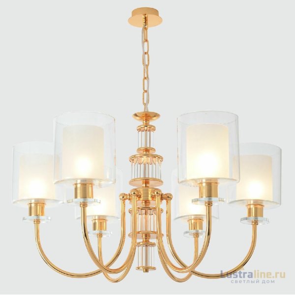 Подвесная люстра Crystal Lux ELENA SP6 GOLD