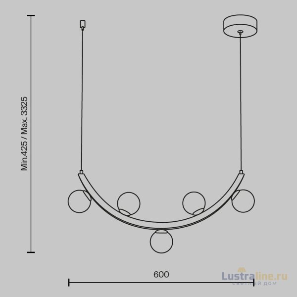 Подвесная люстра Maytoni Ambre MOD331PL-L12BS3K