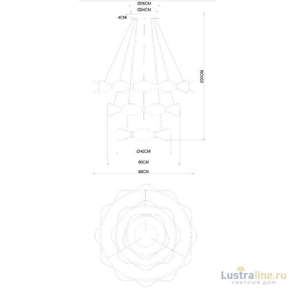 Подвесная люстра Arte Lamp Grace A1868SP-3PB Подвесная люстра Arte Lamp Grace A1868SP-3PB