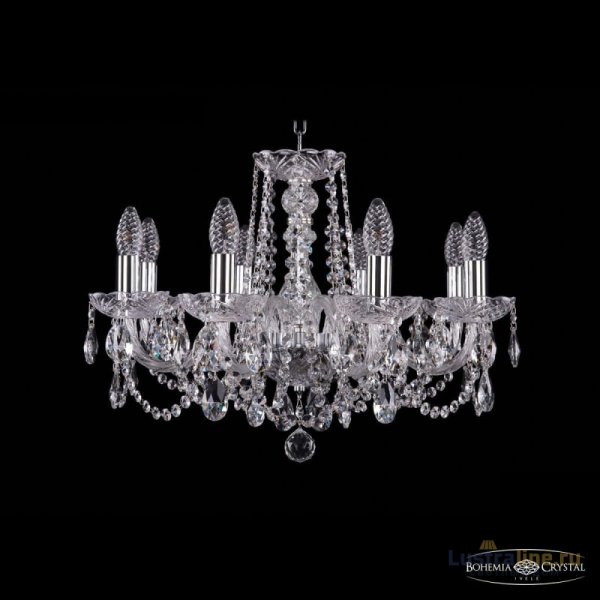 Подвесная люстра Bohemia Ivele Crystal 1402/8/195 Ni Подвесная люстра Bohemia Ivele Crystal 1402/8/195 Ni