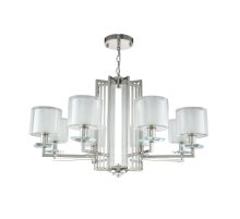 Подвесная люстра Crystal Lux Nicolas NICOLAS SP-PL8 NICKEL/WHITE