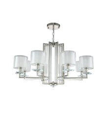 Подвесная люстра Crystal Lux Nicolas NICOLAS SP-PL8 NICKEL/WHITE