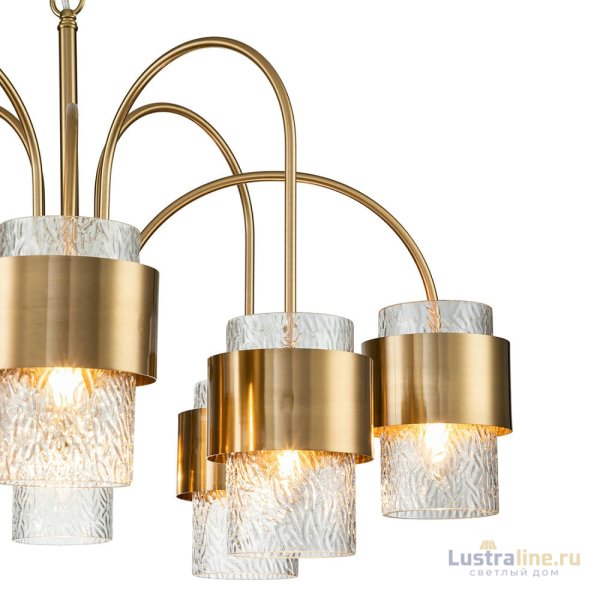 Подвесная люстра Indigo Eleganza 12019/A/8P Brass V000323 Подвесная люстра Indigo Eleganza 12019/A/8P Brass V000323