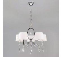 Подвесная люстра Eurosvet Madera 10093/5 хром/прозрачный хрусталь Strotskis