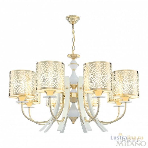 Подвесная люстра Arte Milano Florentia-6067 306067/8 Wh/Gd Подвесная люстра Arte Milano Florentia-6067 306067/8 Wh/Gd