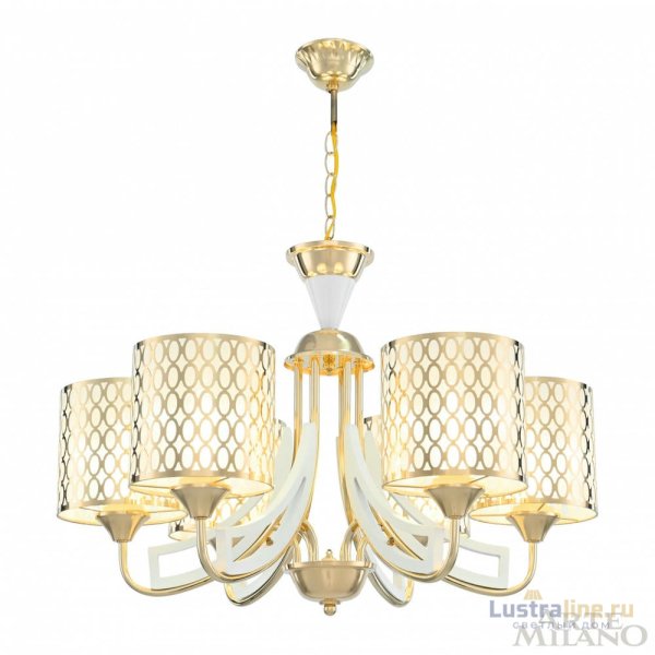 Подвесная люстра Arte Milano Florentia-3387 303387/6 Wh/Gd Подвесная люстра Arte Milano Florentia-3387 303387/6 Wh/Gd
