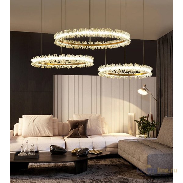 Подвесная люстра Delight Collection OMK8832-80+60+40 gold (D3339)