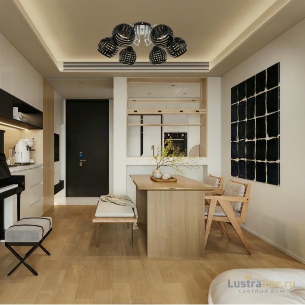 Потолочная люстра Arte Milano Amalfi 325107/6 BK.CR Потолочная люстра Arte Milano Amalfi 325107/6 BK.CR