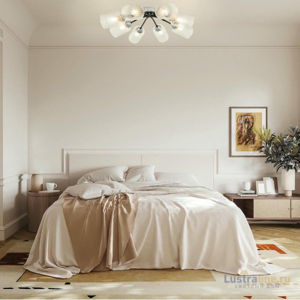 Потолочная люстра Arte Milano Napoli 326207/8 CR.BK Потолочная люстра Arte Milano Napoli 326207/8 CR.BK
