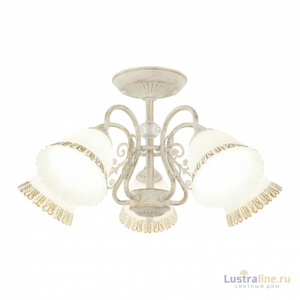 Потолочная люстра Arte Milano 340800/5 WT+G Потолочная люстра Arte Milano 340800/5 WT+G