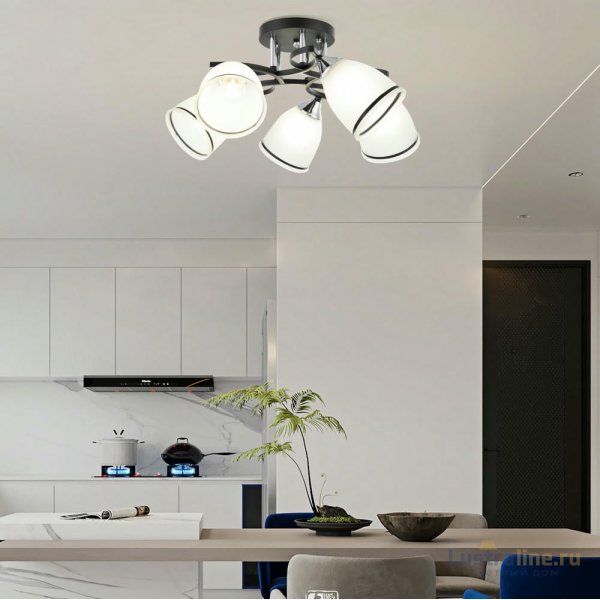 Потолочная люстра Arte Milano Amalfi 325885/5A BK+CR