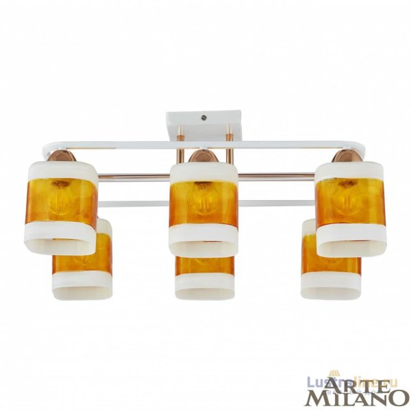 Потолочная люстра Arte Milano Amalfi 322008/6 WH+FG Потолочная люстра Arte Milano Amalfi 322008/6 WH+FG