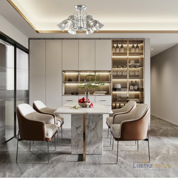 Потолочная люстра Arte Milano 340800/6 CR Потолочная люстра Arte Milano 340800/6 CR