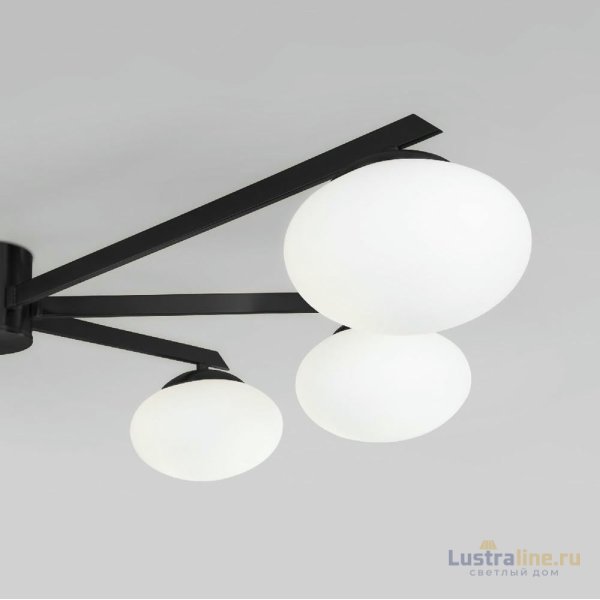 Потолочная люстра Eurosvet Opaline 70220/6 черный a065765 Потолочная люстра Eurosvet Opaline 70220/6 черный a065765