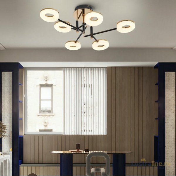 Потолочная люстра Arte Milano Ferrara 272999/6 BK/GD Потолочная люстра Arte Milano Ferrara 272999/6 BK/GD