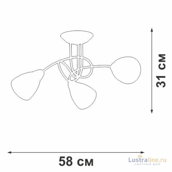 Потолочная люстра Vitaluce V3955-0/3PL Потолочная люстра Vitaluce V3955-0/3PL