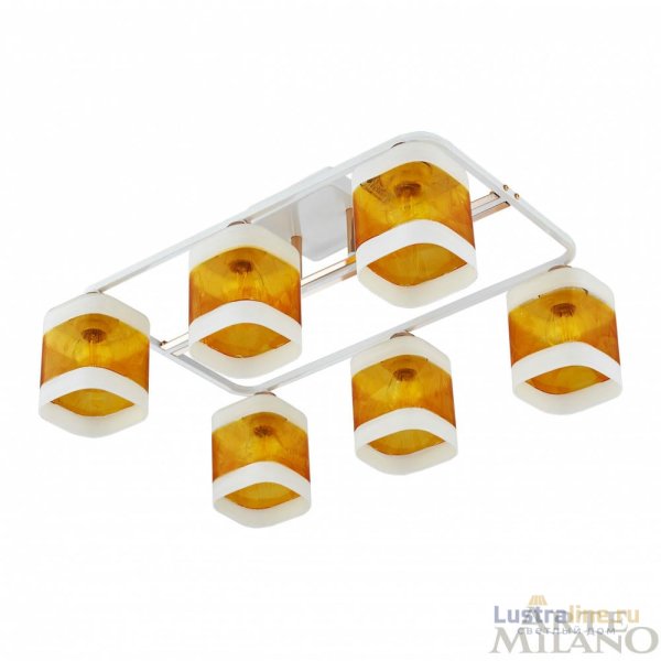 Потолочная люстра Arte Milano Amalfi 322008/6 WH+FG Потолочная люстра Arte Milano Amalfi 322008/6 WH+FG