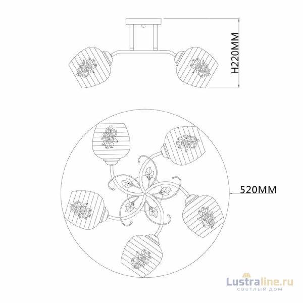 Потолочная люстра Escada Anemone 1121/5PL