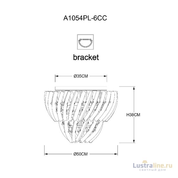 Потолочная люстра Arte Lamp Ella A1054PL-6CC Потолочная люстра Arte Lamp Ella A1054PL-6CC