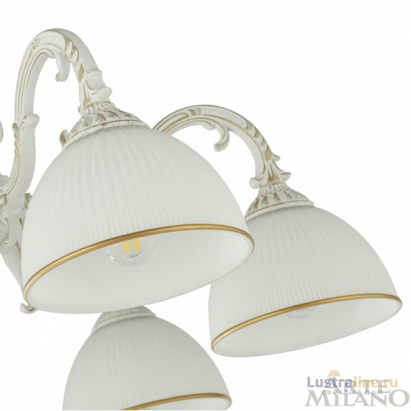 Потолочная люстра Arte Milano 346410/5 WT+G Потолочная люстра Arte Milano 346410/5 WT+G