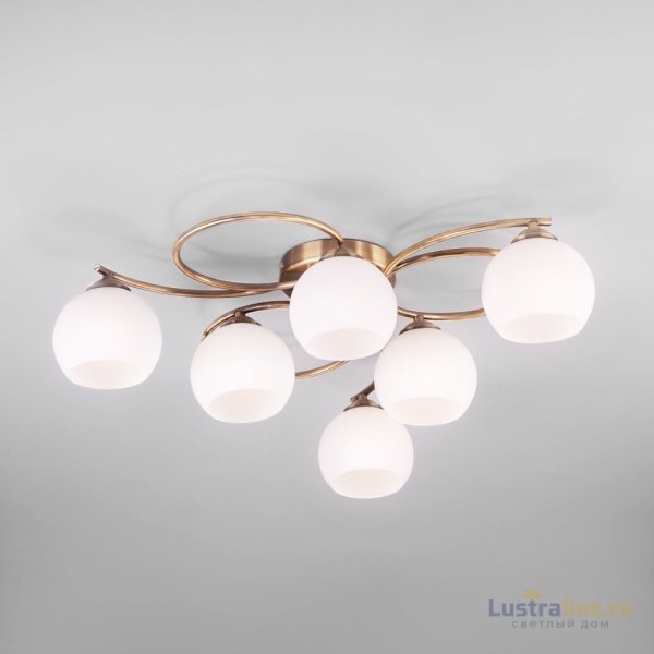 Потолочная люстра Eurosvet Alba 30144/6 античная бронза Потолочная люстра Eurosvet Alba 30144/6 античная бронза