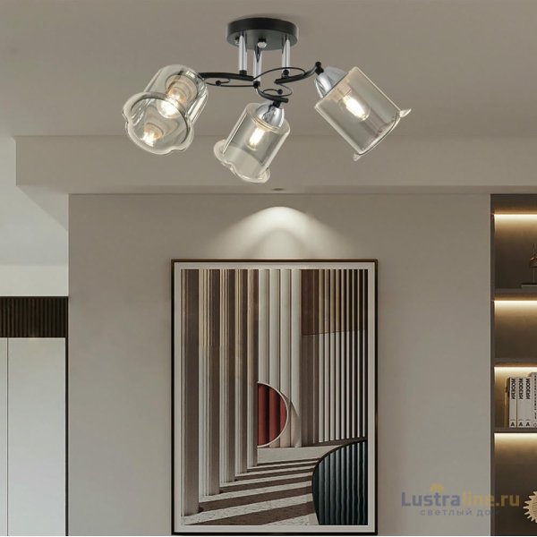 Потолочная люстра Arte Milano Amalfi 323219/3 CR+BK