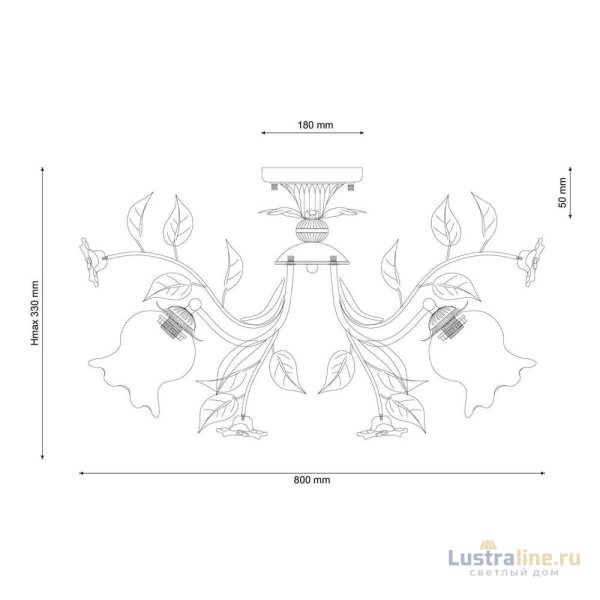 Потолочная люстра Lucia Tucci Fiori Di Rose 114.8 Потолочная люстра Lucia Tucci Fiori Di Rose 114.8