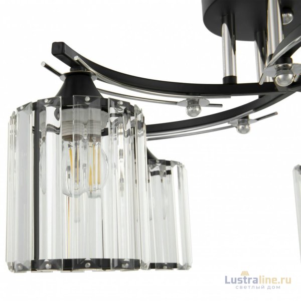 Потолочная люстра Arte Milano Amalfi 327103/5 BK+CR Потолочная люстра Arte Milano Amalfi 327103/5 BK+CR