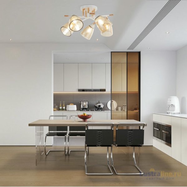 Потолочная люстра Arte Milano Amalfi 327410/5 FG+WH Потолочная люстра Arte Milano Amalfi 327410/5 FG+WH