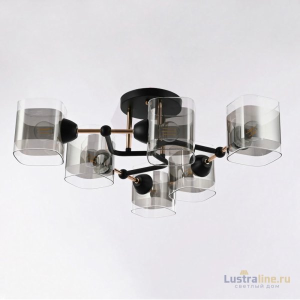 Потолочная люстра Arte Milano Amalfi 324308/6 BK+FG Потолочная люстра Arte Milano Amalfi 324308/6 BK+FG