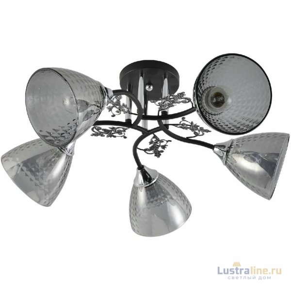 Потолочная люстра Reluce 01525-0.3-05 BK+CR Потолочная люстра Reluce 01525-0.3-05 BK+CR