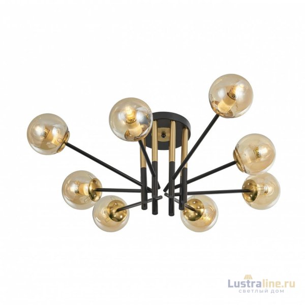 Потолочная люстра Arte Milano Neapolis 273708/8 BK/GD Потолочная люстра Arte Milano Neapolis 273708/8 BK/GD
