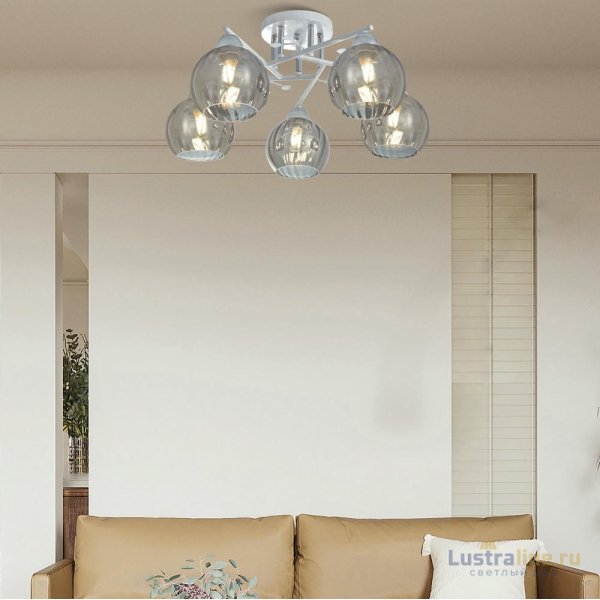 Потолочная люстра Arte Milano Amalfi 326508/5 WH+CR Потолочная люстра Arte Milano Amalfi 326508/5 WH+CR
